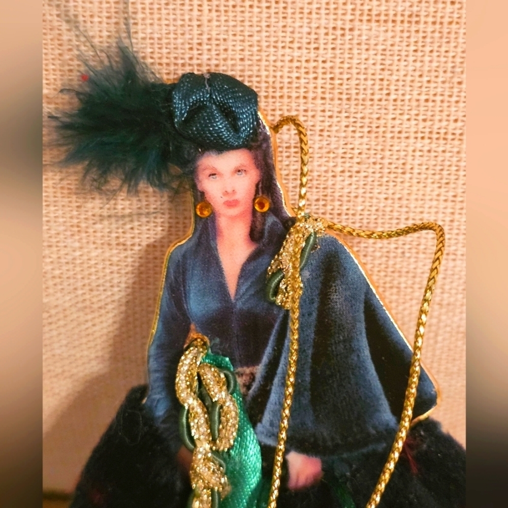 Gone with the Wind Scarlet Green Dress Christmas Ornament - Picture 3 of 5